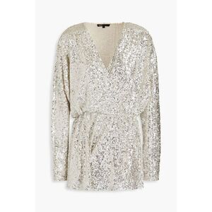 MAJE Sequined tulle playsuit FR 38 NEW NWT